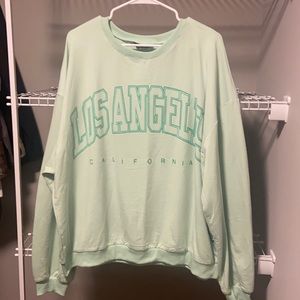 NWOT * SHEIN Green Los Angeles California Crewneck Sweatshirt in Size XL